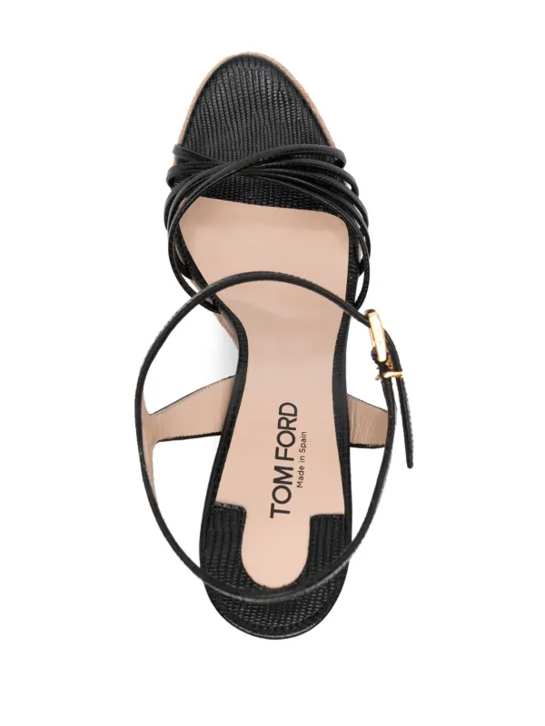 TOM FORD 85mm Wedge Sandals | Black | FARFETCH