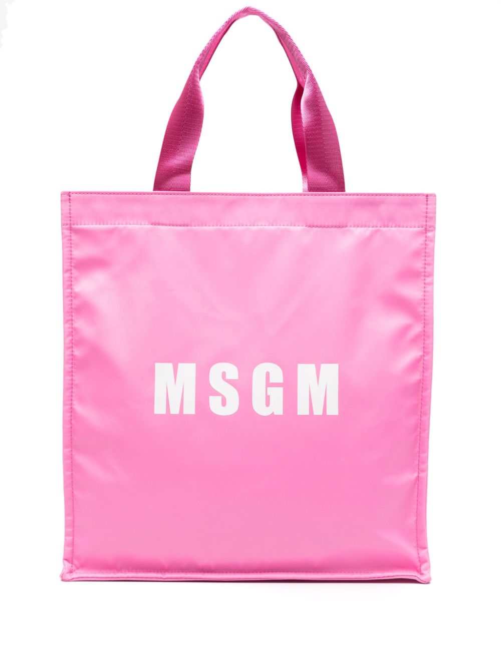 Msgm Logo-print Tote Bag In Blue