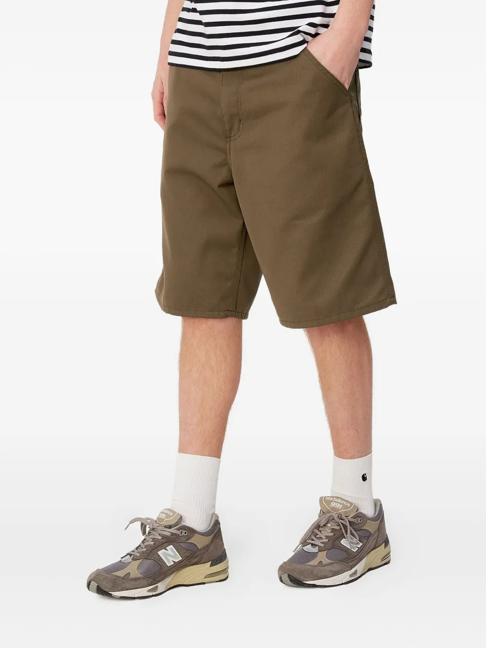 Carhartt WIP double-pocket work shorts Groen