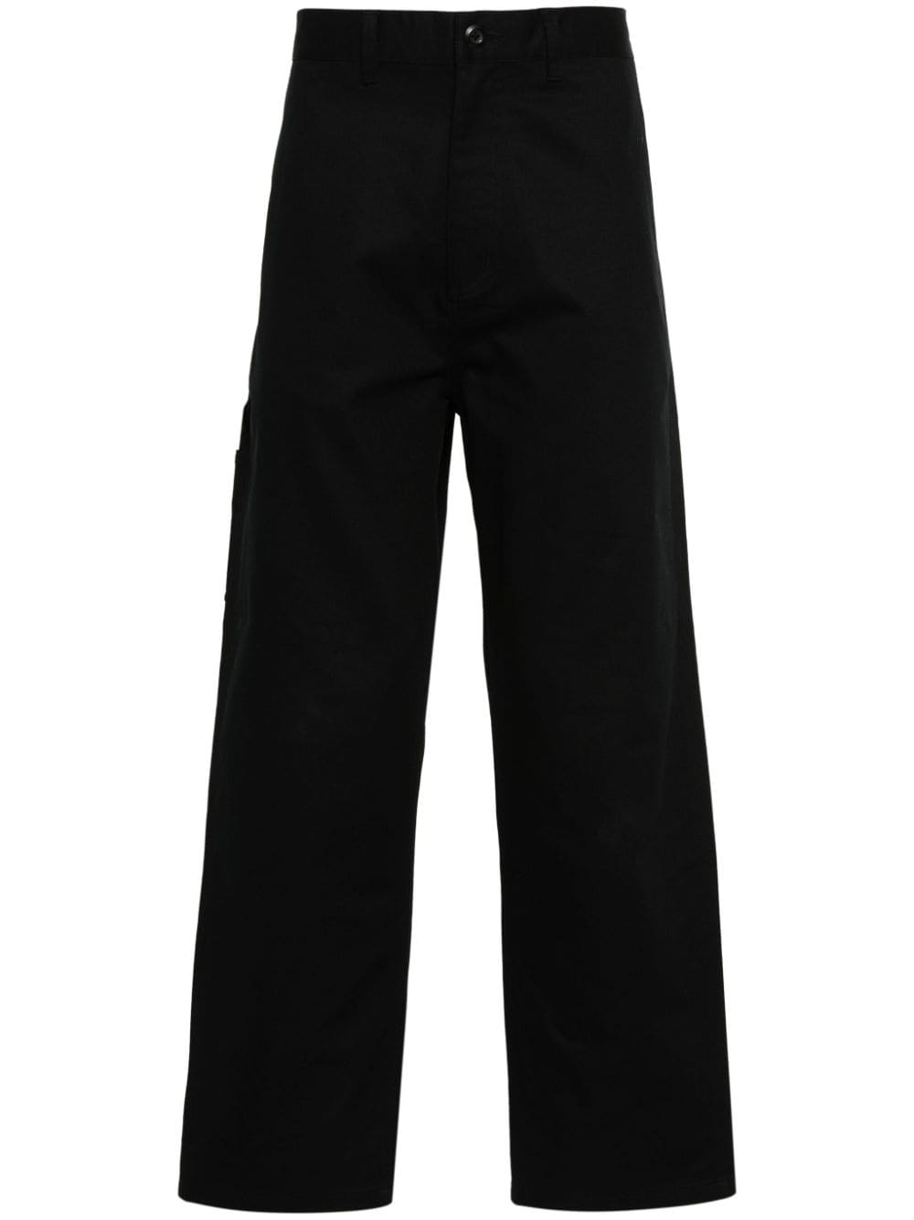 Carhartt Midland Logo-patch Trousers In Black