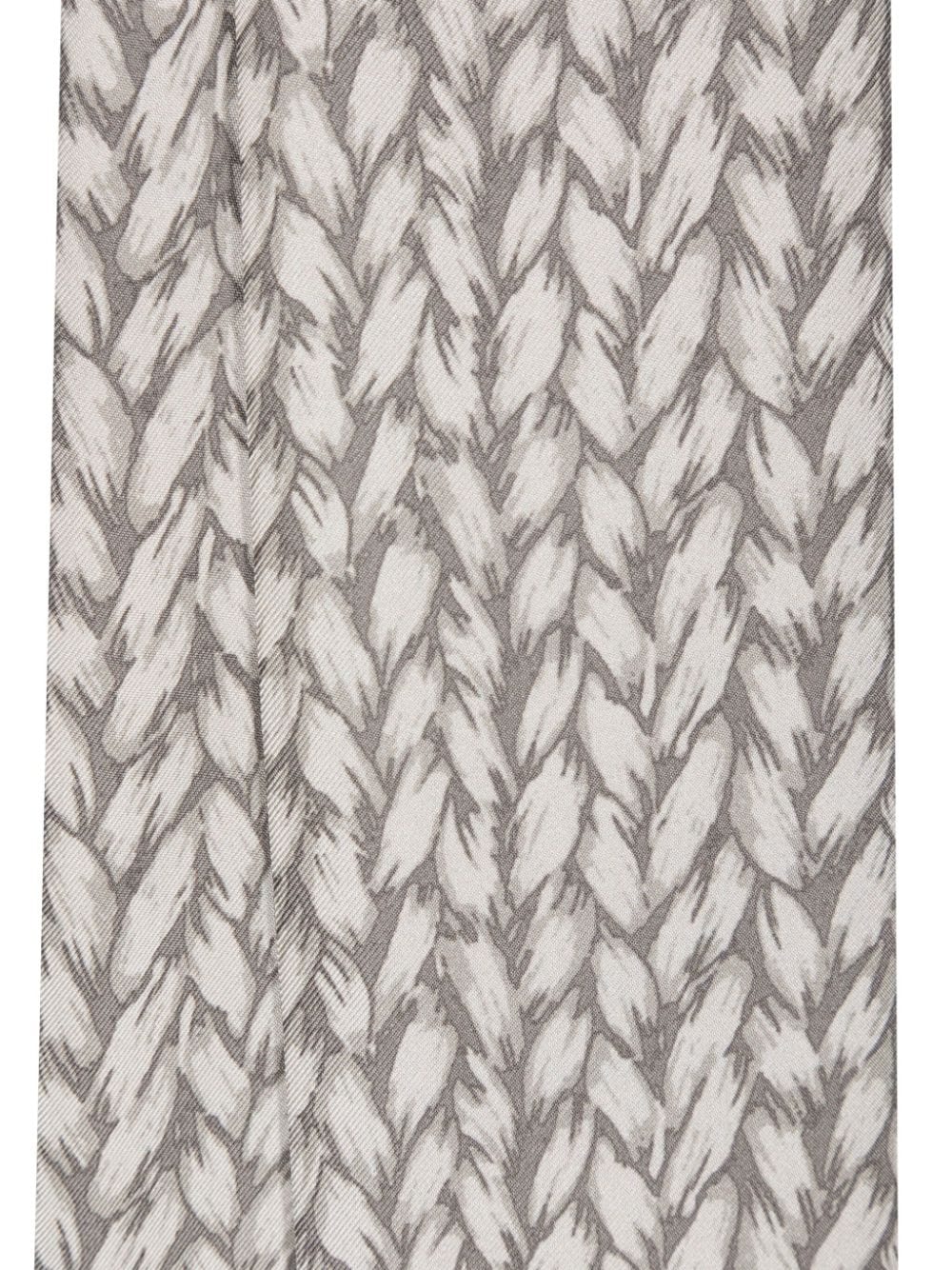 Giorgio Armani interlock-print silk scarf - Grijs