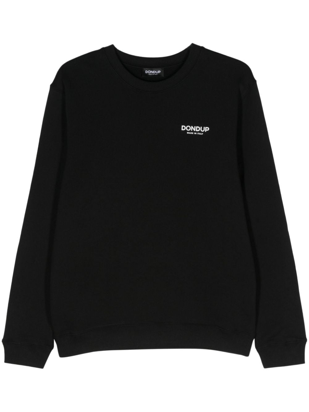 Dondup Logo-print Cotton Sweatshirt In Black