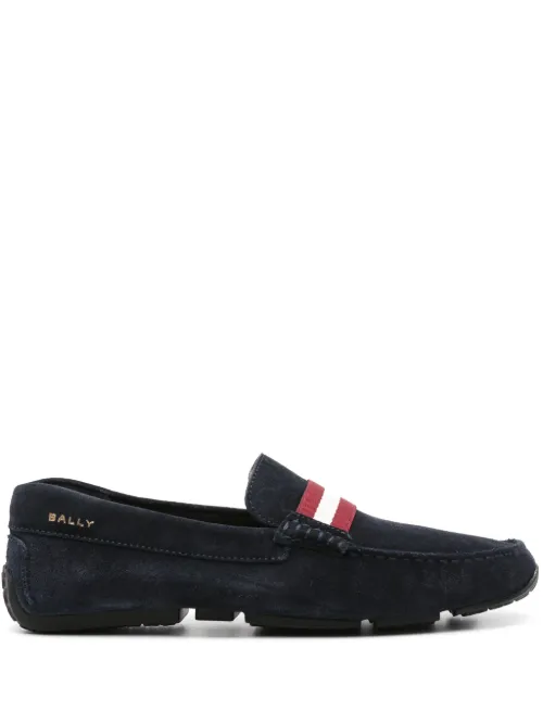 Mocassins en daim à détails rayés - Bally - Modalova