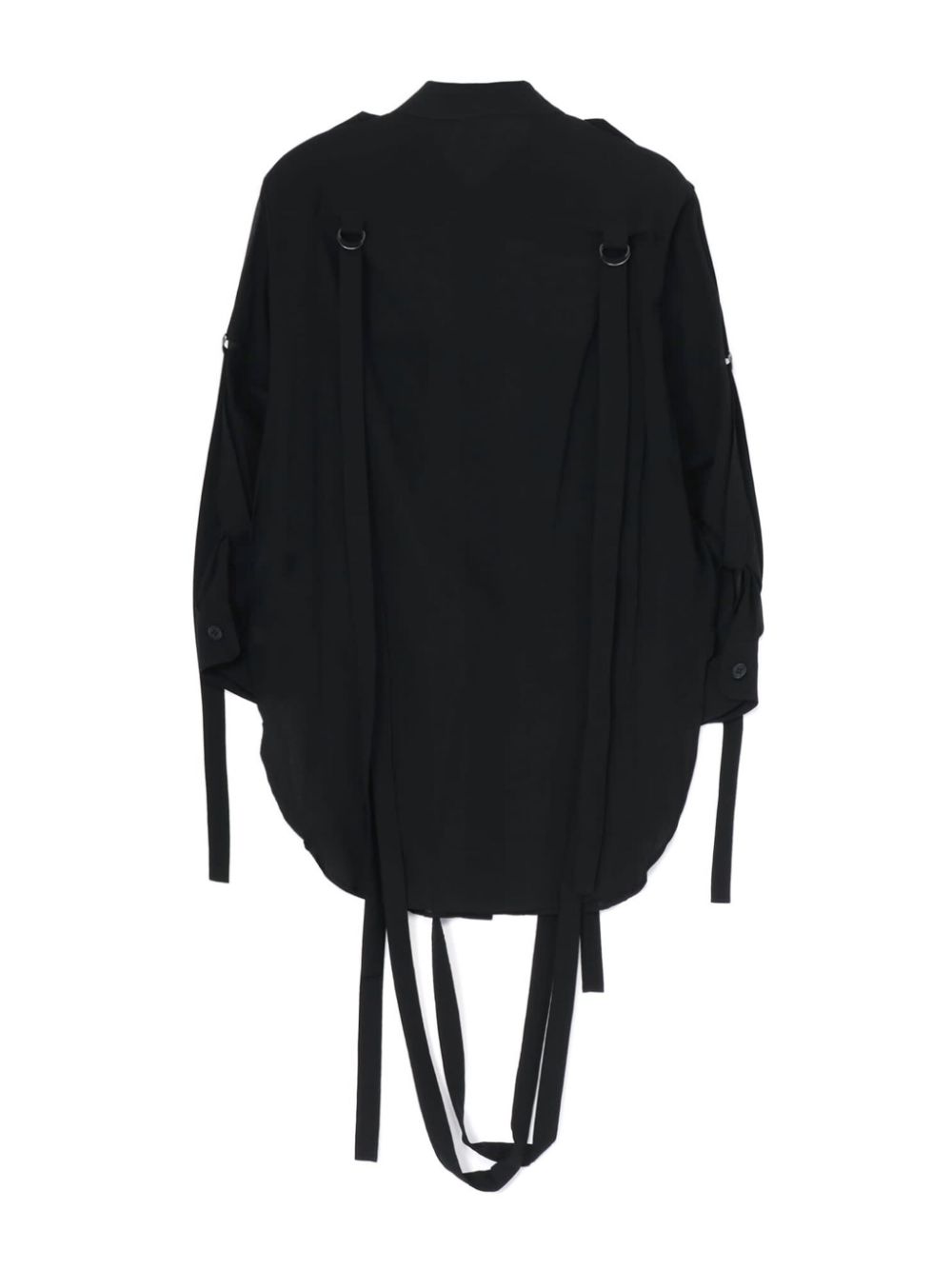 Yohji Yamamoto strap-detailing shirt - Zwart