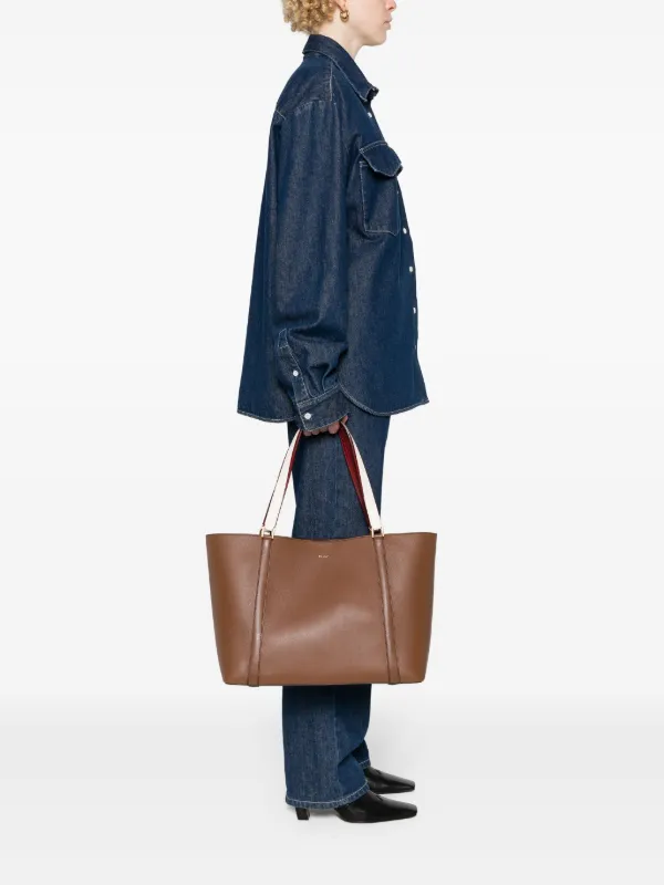 Bally Code レザー ハンドバッグ L | ブラウン | FARFETCH JP