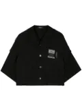 Undercover name-tag button-up shirt - Black