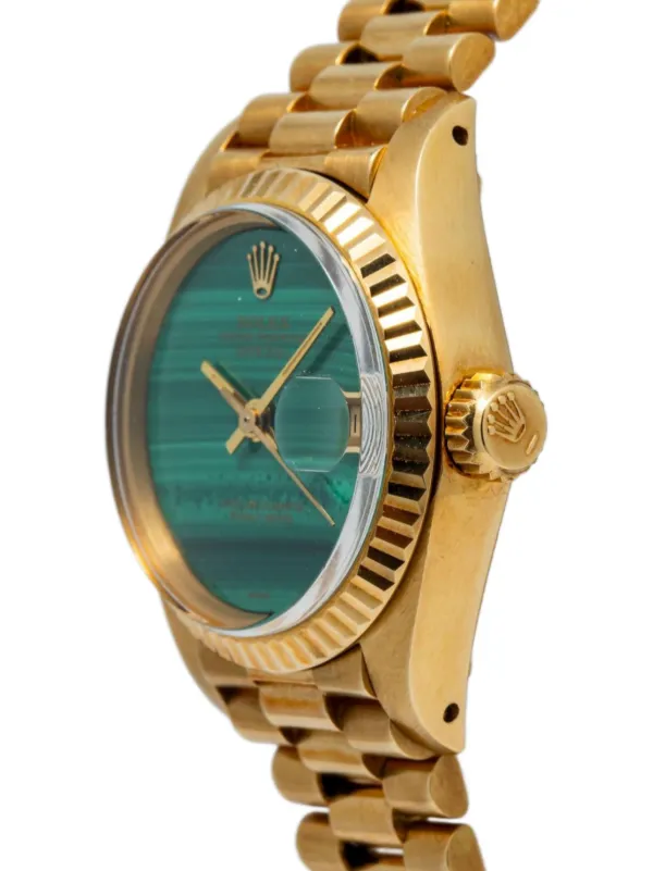 Rolex Pre-owned Datejust 26mm Grün FARFETCH AT