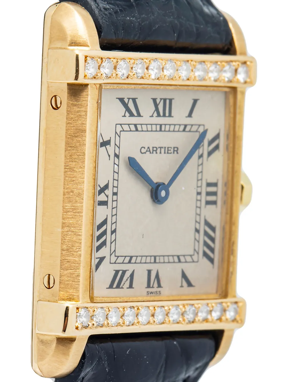 Pre-owned Cartier Tank Chinoise 16mm In White