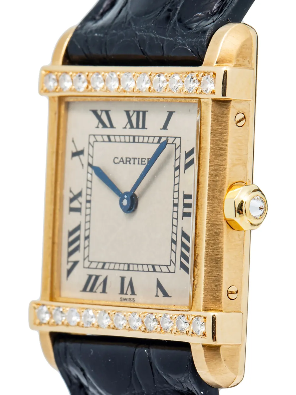 Pre-owned Cartier Tank Chinoise 16mm In White