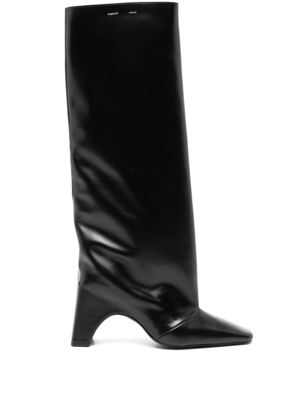 Shop Coperni 90mm Bridge Leather Boots In Black