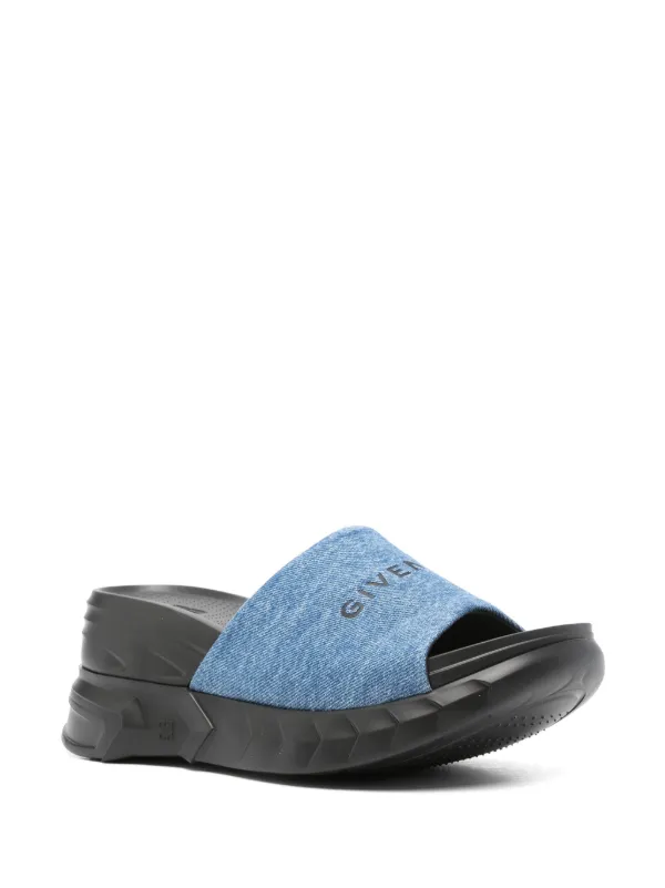 Givenchy Marshmallow Denim Platform Sandals | Blue | FARFETCH