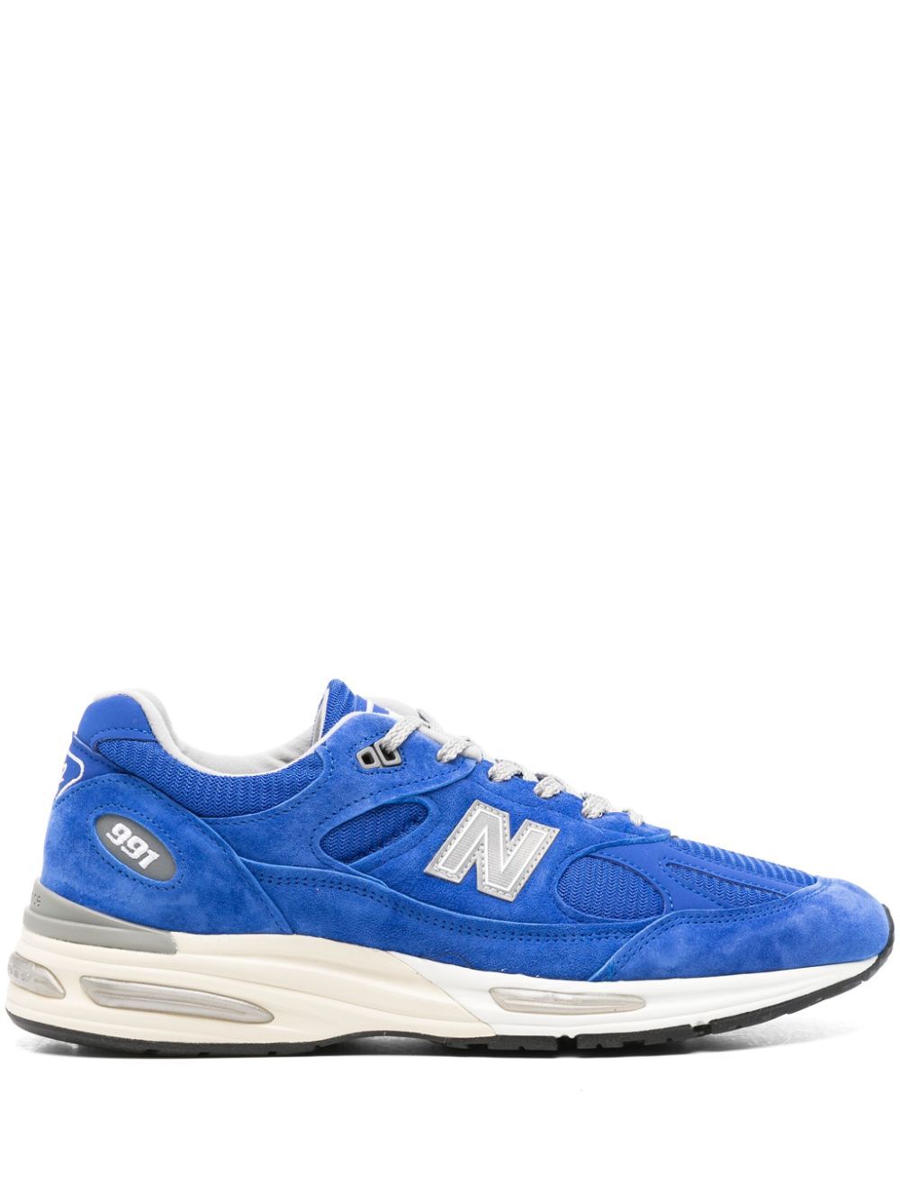 Shop New Balance Made In Uk 991v2 Logo-patch Sneakers In Blue