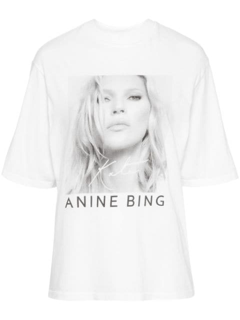ANINE BING Avi Kate Moss cotton T-shirt