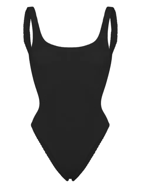 MC2 Saint Barth Lora logo-patch swimsuit