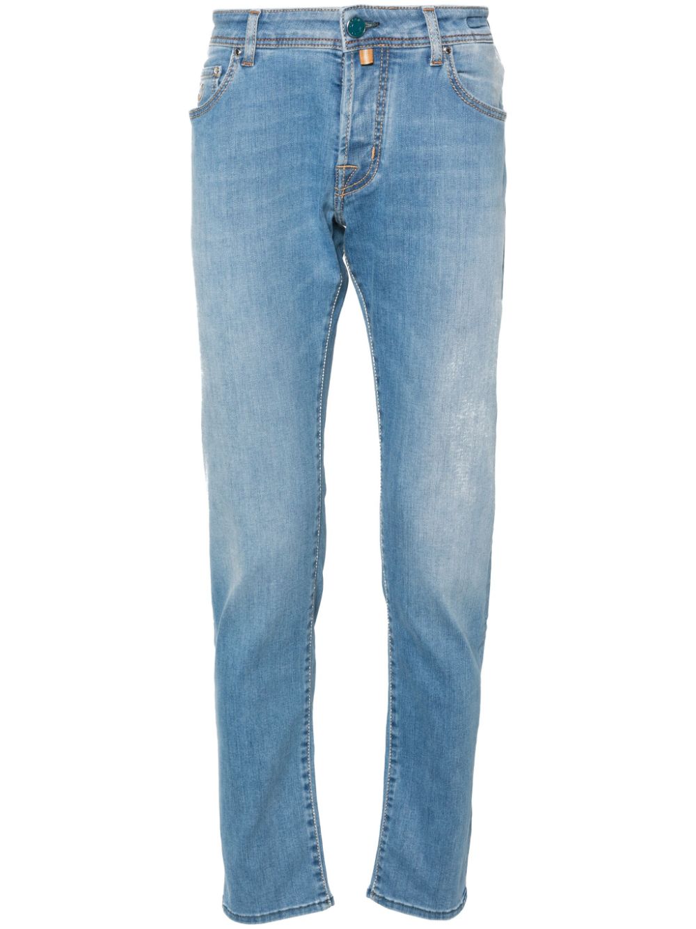 Jacob Cohen Nick Mid-rise Slim-fit Trousers In Blau