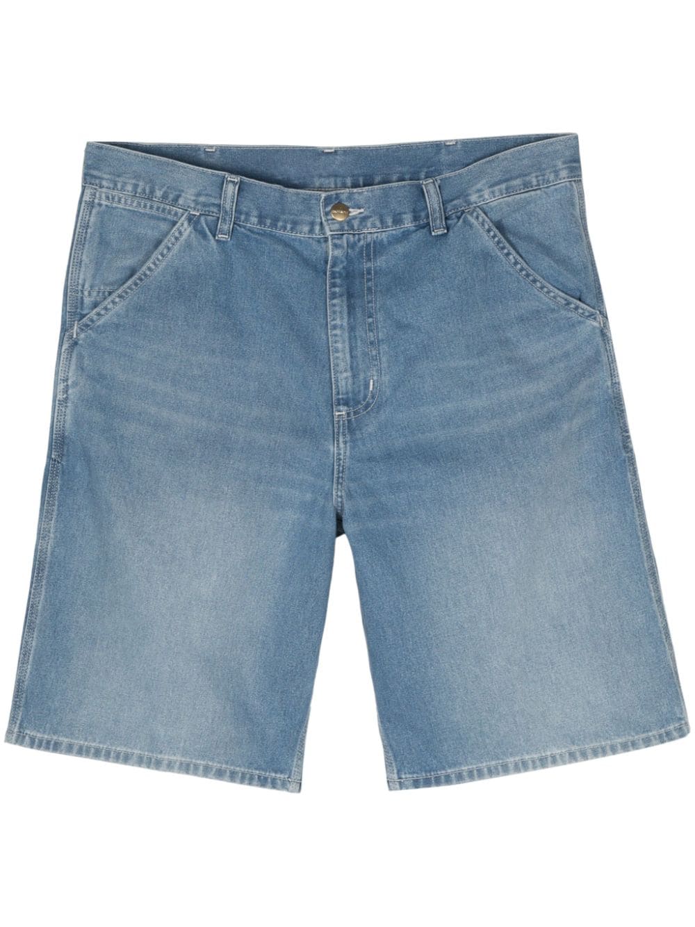 Shop Carhartt Simple Denim Shorts In Blue
