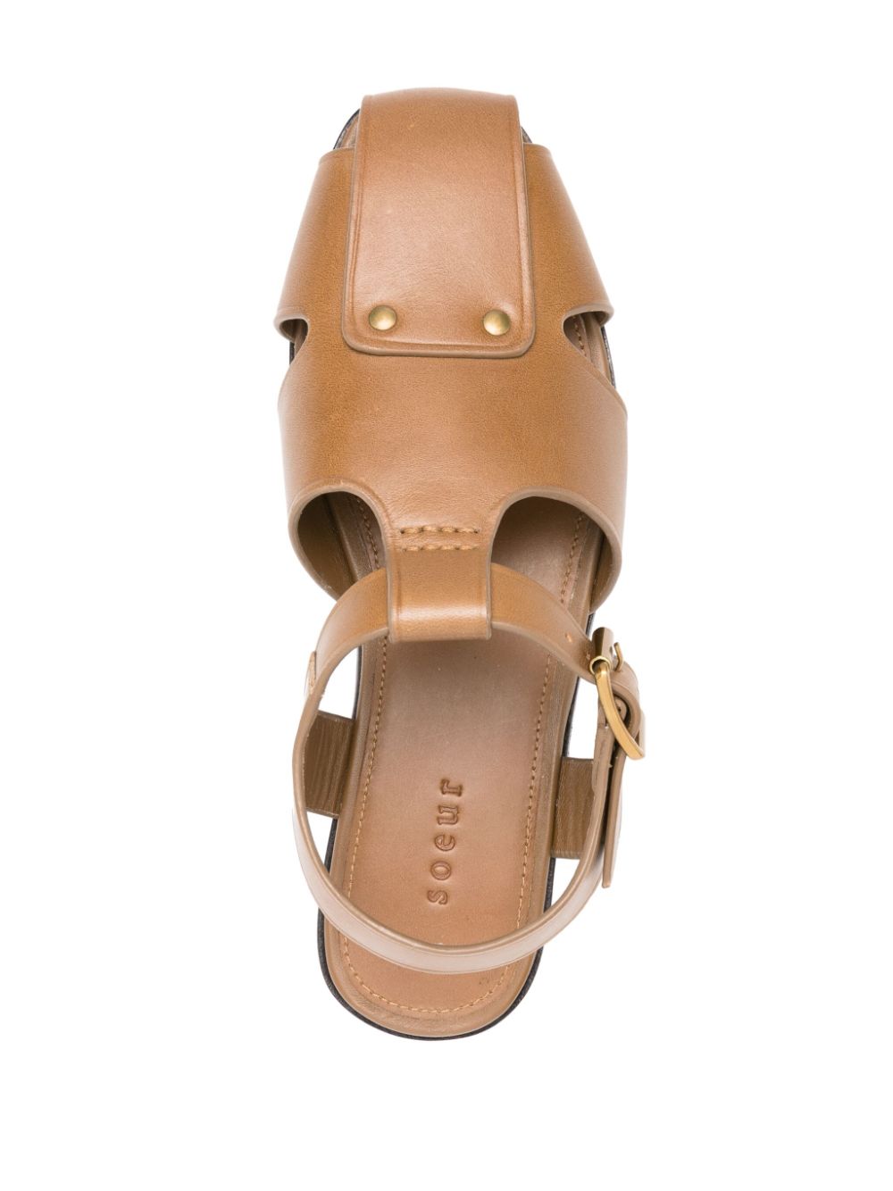 Shop Soeur April Leather Sandals In Brown