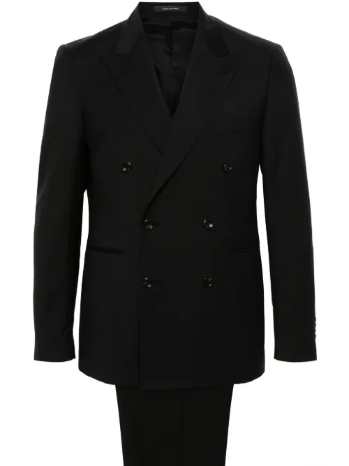Costume en laine à veste croisée - Tagliatore - Modalova