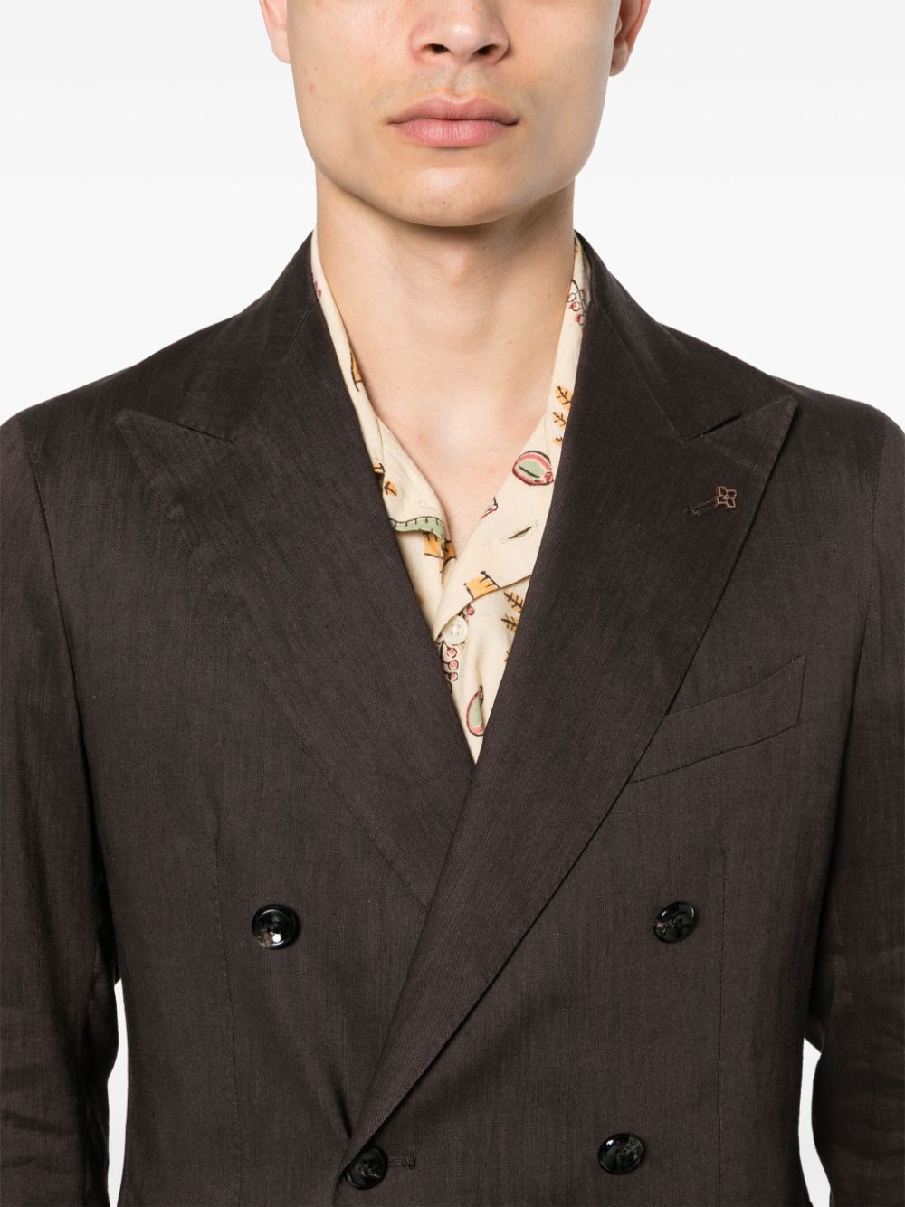 Shop Tagliatore Textured Single-breasted Suit In Brown
