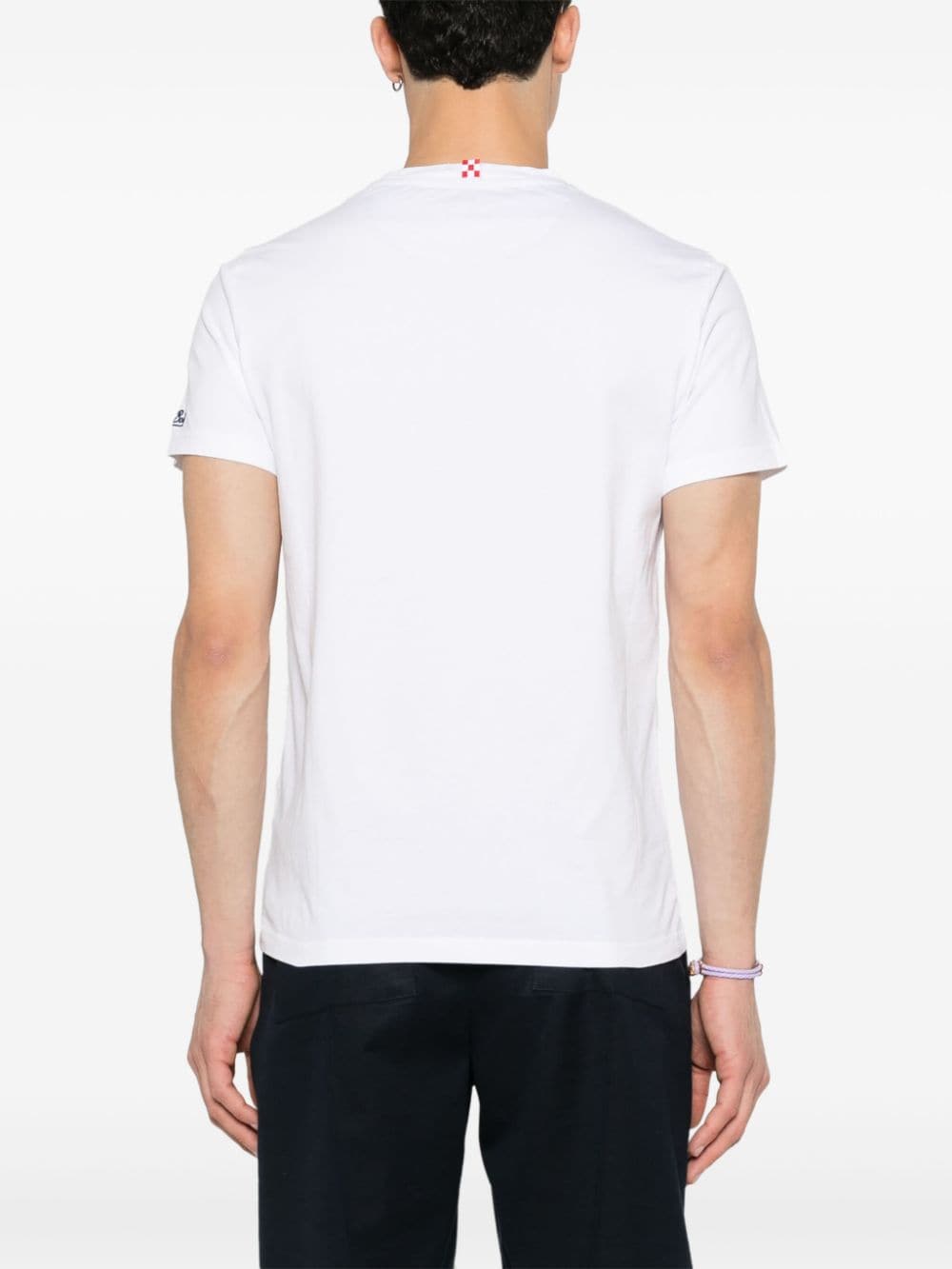 Shop Mc2 Saint Barth Blanche Contrast-pocket T-shirt In White