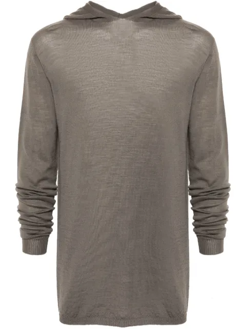 Rick Owens long-sleeve knitted hoodie