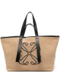 Off-White Day Off raffia tote bag - Neutrals