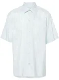Lanvin pinstriped press-stud shirt - Blue