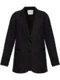 Forte Forte single-breasted twill blazer - Black