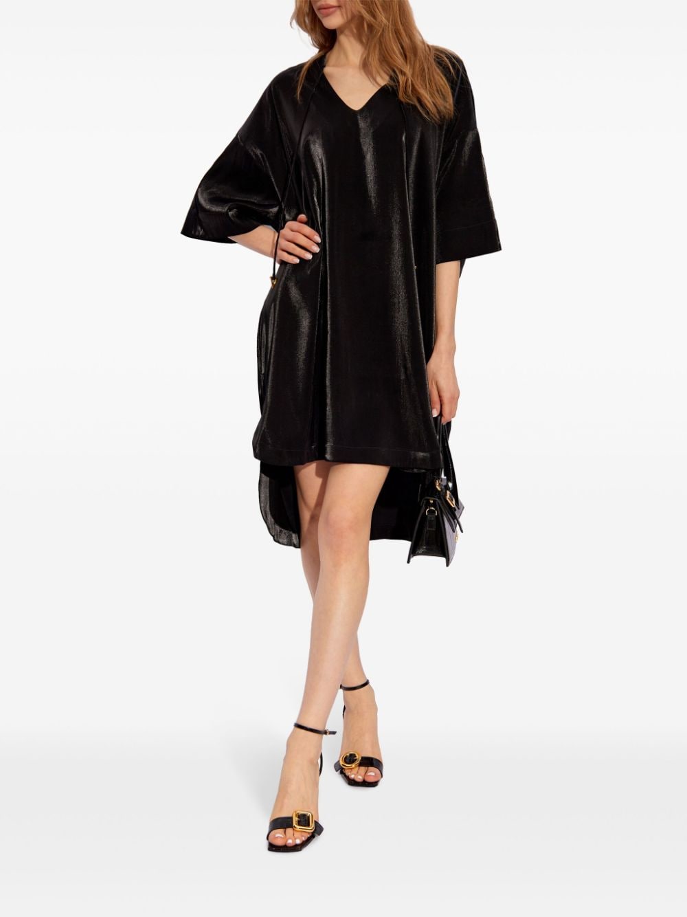 AERON Satijnen mini-jurk Zwart