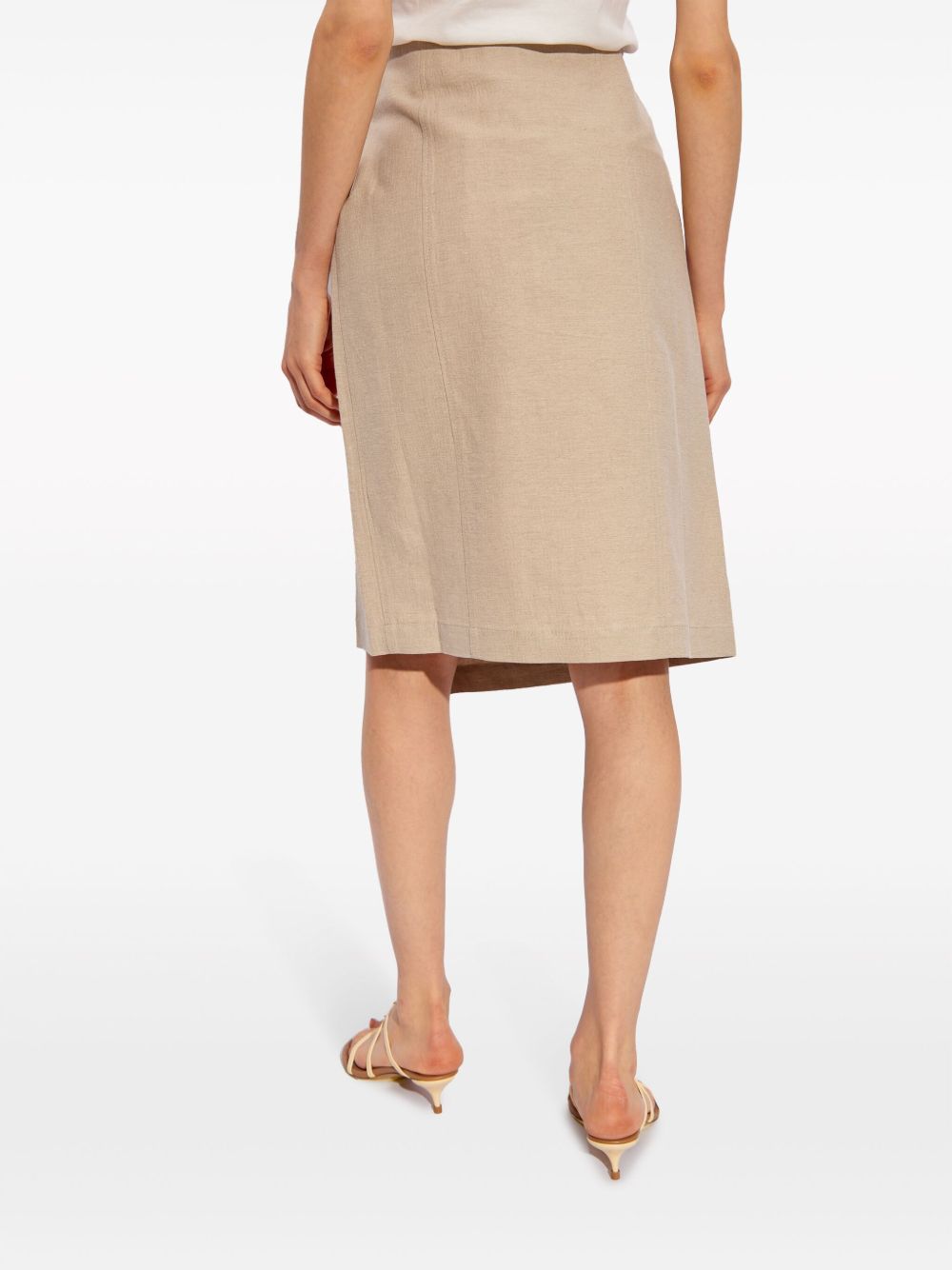 AERON High waist wikkelrok Beige