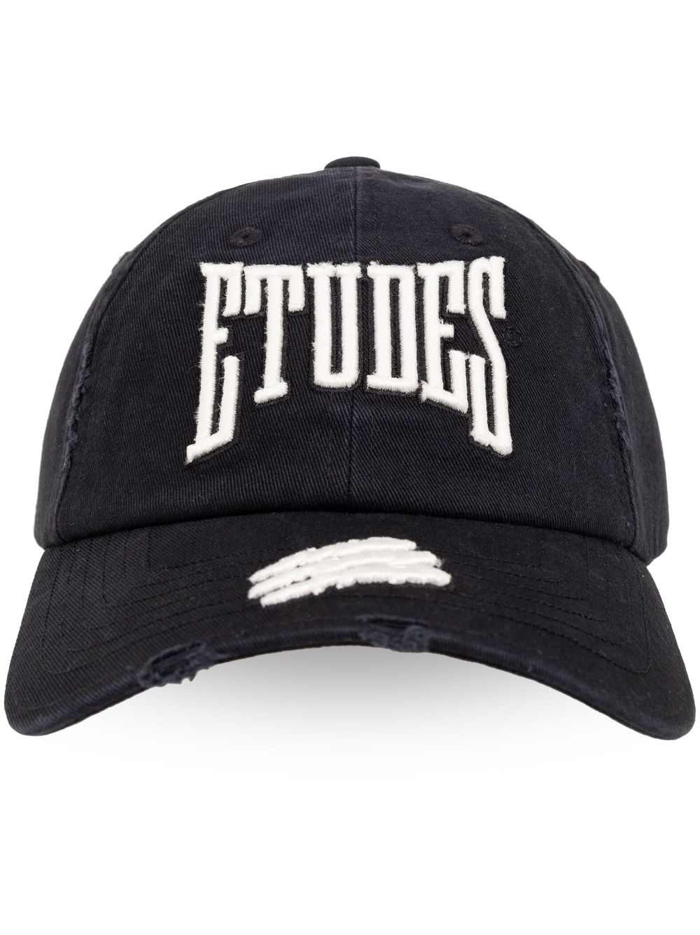 etudes casquette en jean à logo brodé - noir