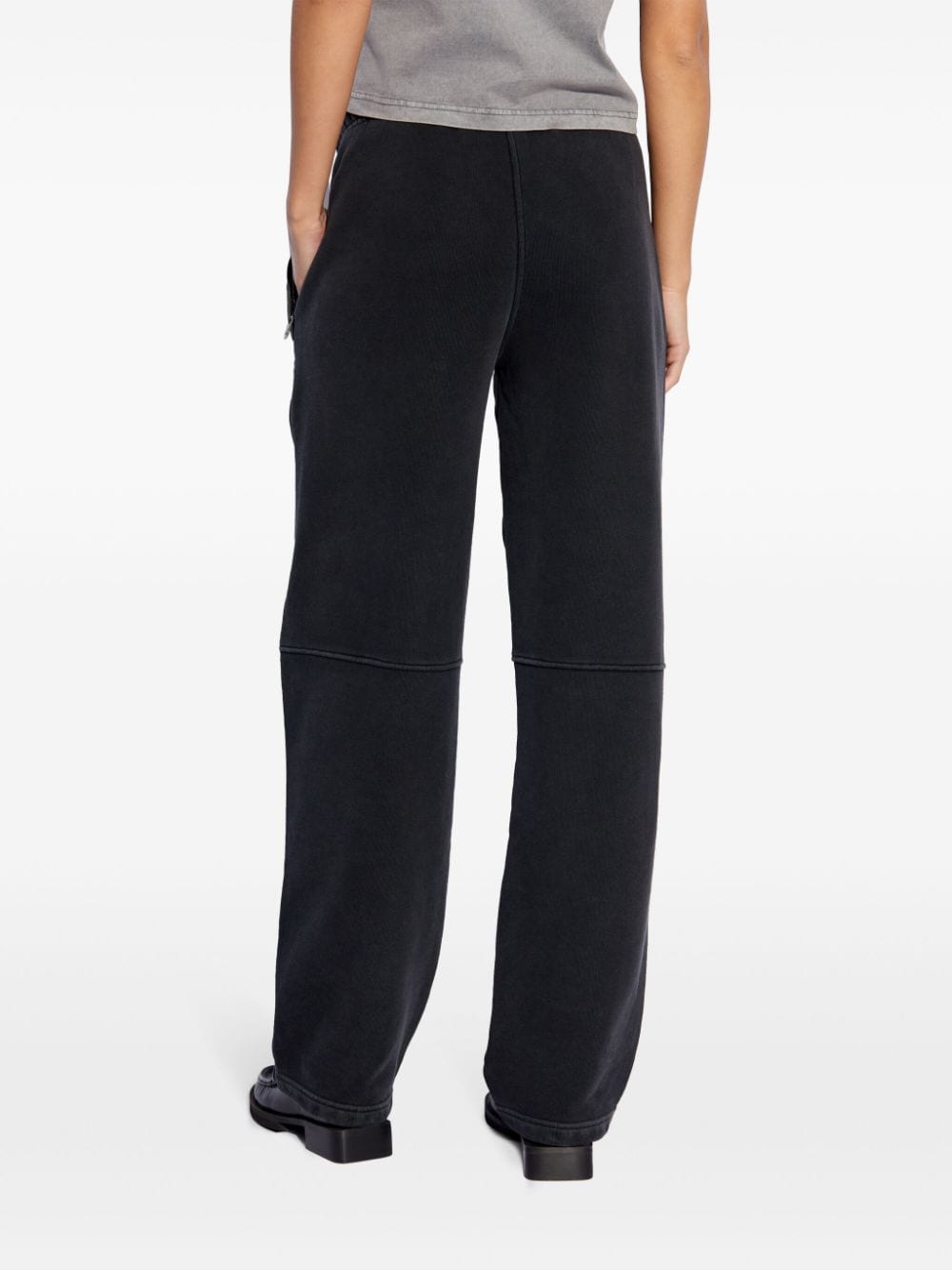 Shop Alexander Wang Logo-print Cotton Track Pants In Black