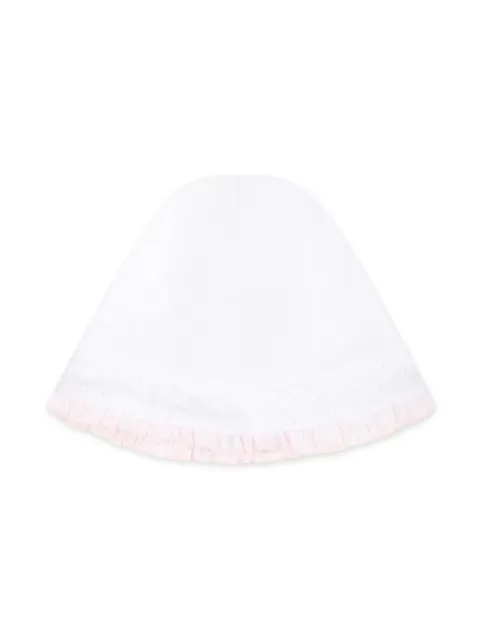 La Stupenderia ruffled-trim cotton bonnet