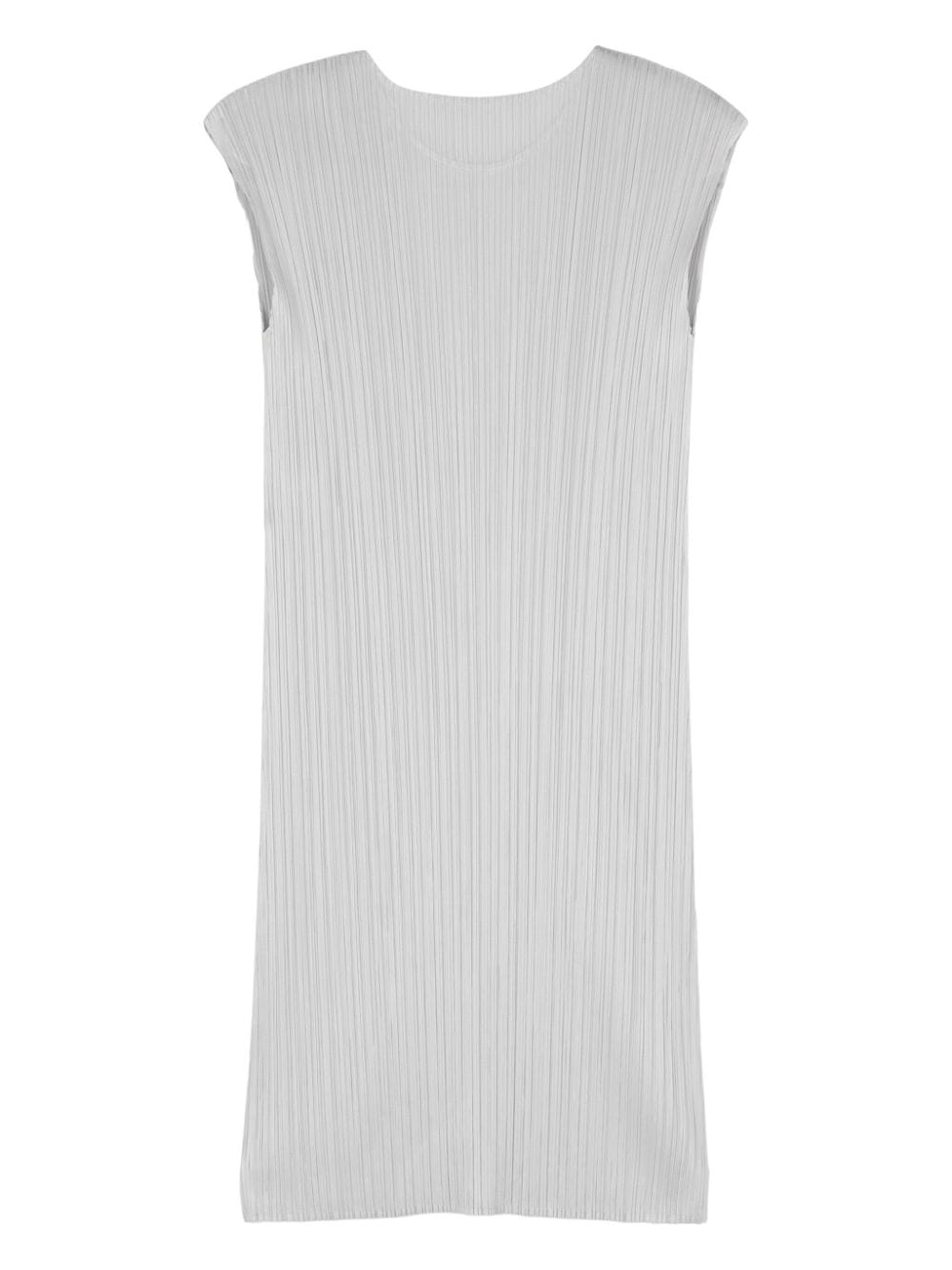 Pleats Please Issey Miyake Mini-jurk met plissé-effect Grijs