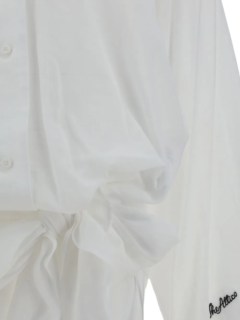 The Attico Mini-jurk met gedrapeerd detail Wit