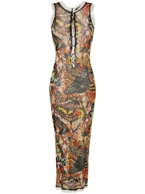 Jean Paul Gaultier Maxi-jurk met print