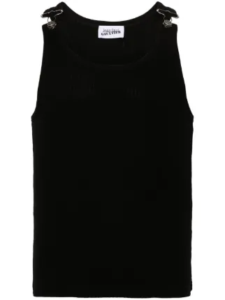 Jean Paul Gaultier ブラック タンクトップ Jean Paul Gaultier: Black 'The Piercing' Tank Top | SSENSE