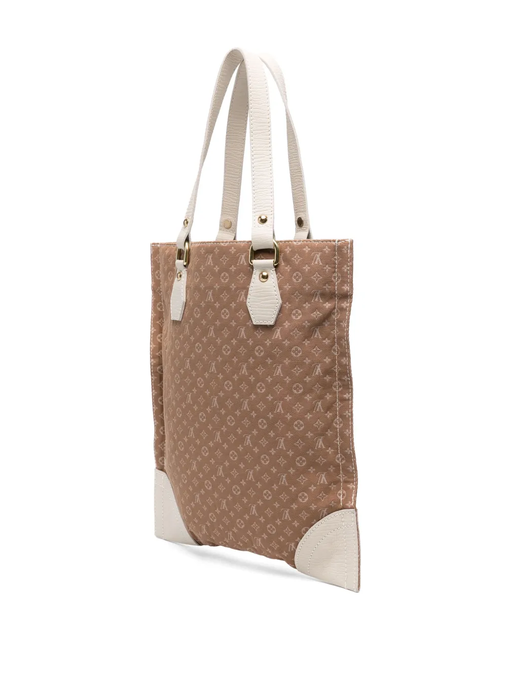 Pre-owned Louis Vuitton 2005 Mini Lin Monogram Canvas Tote Bag In Brown
