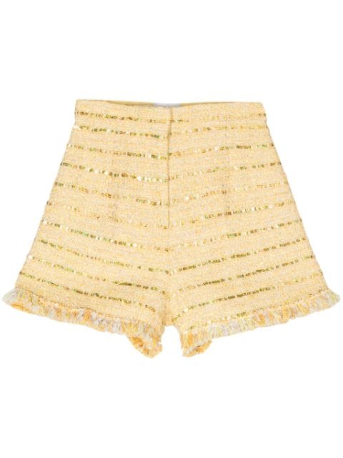 Giambattista Valli sequin-embellished tweed mini shorts