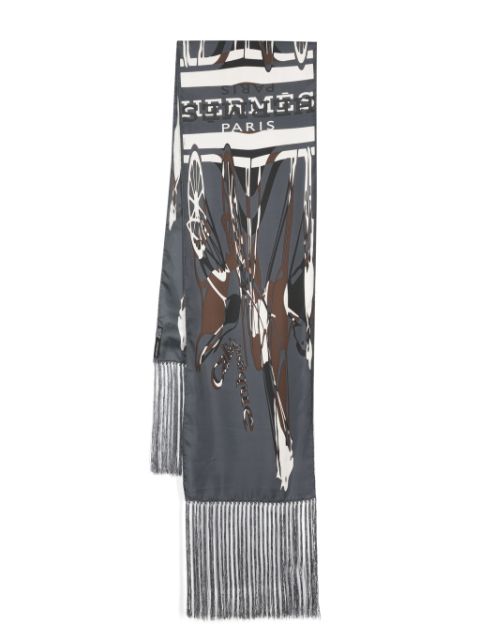 Hermes 2010s fringed silk scarf Women