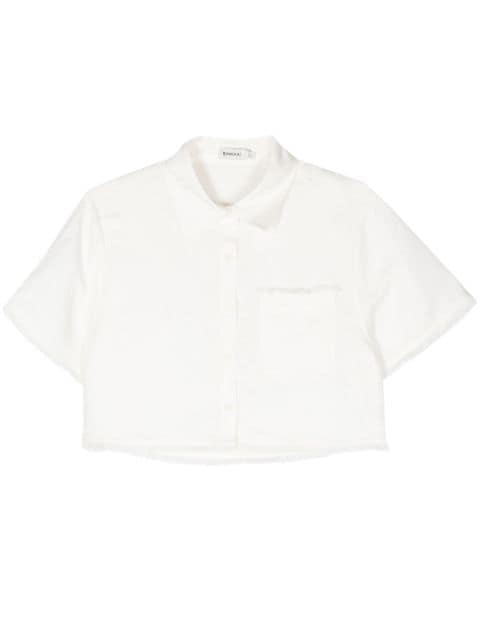 Simkhai short-sleeve frayed shirt