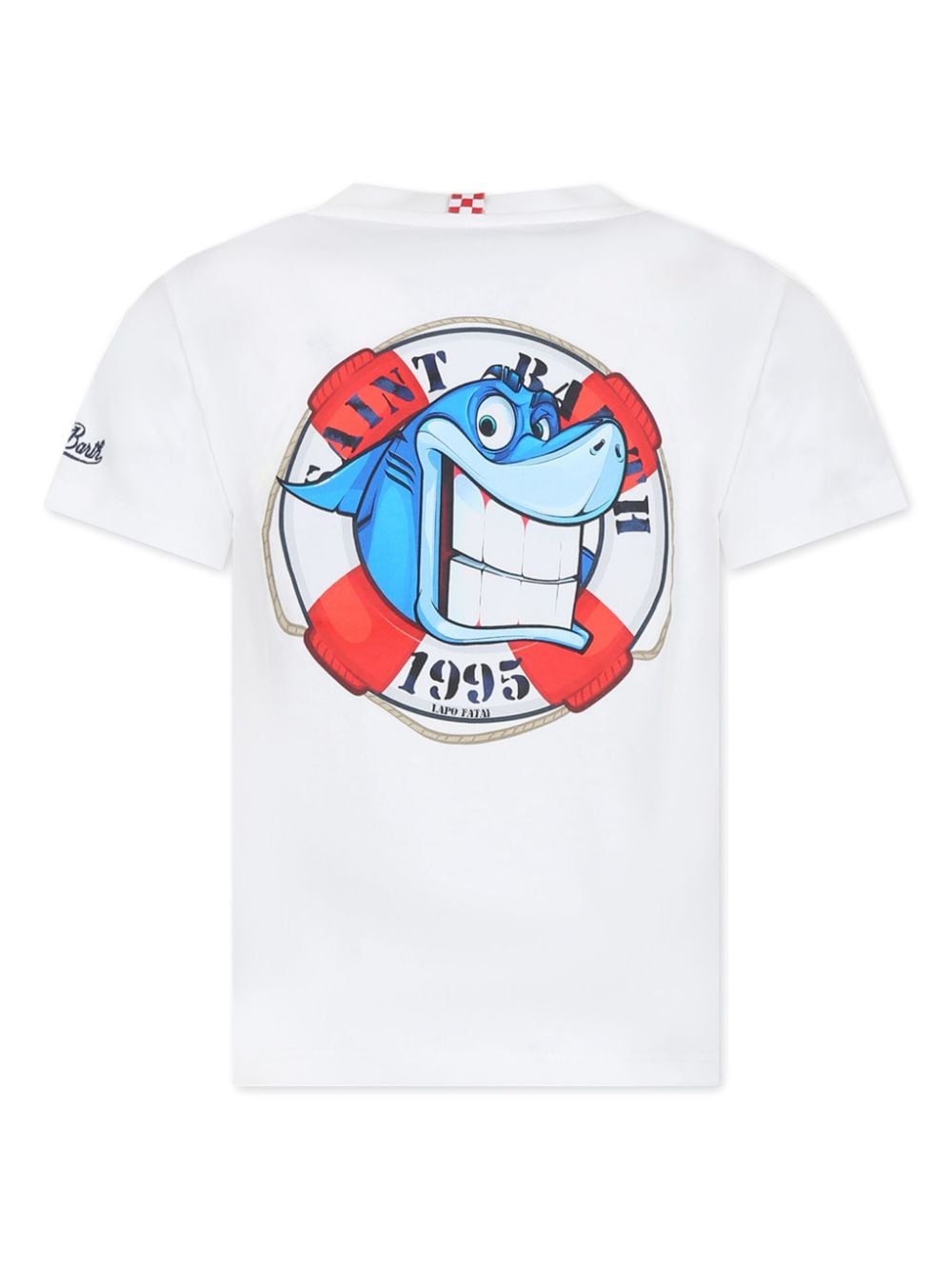 MC2 Saint Barth Kids Katoenen T-shirt met logoprint Wit