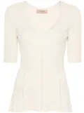 TWINSET pointelle-detail knitted top - Neutrals
