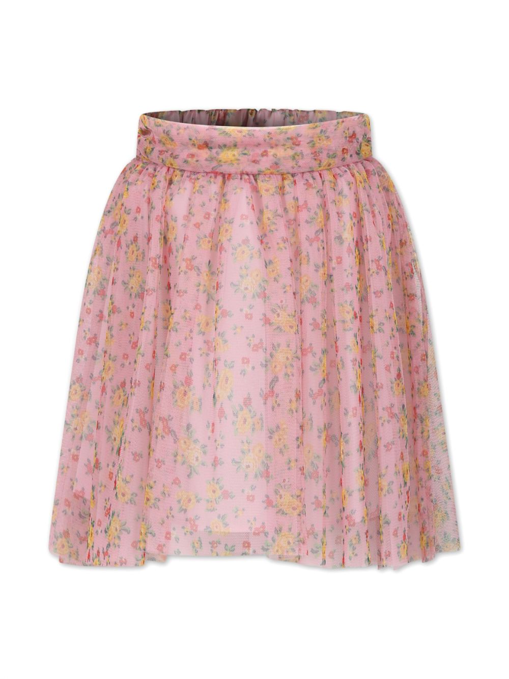 Shop Philosophy Di Lorenzo Serafini Floral-print Tulle Skirt In Pink