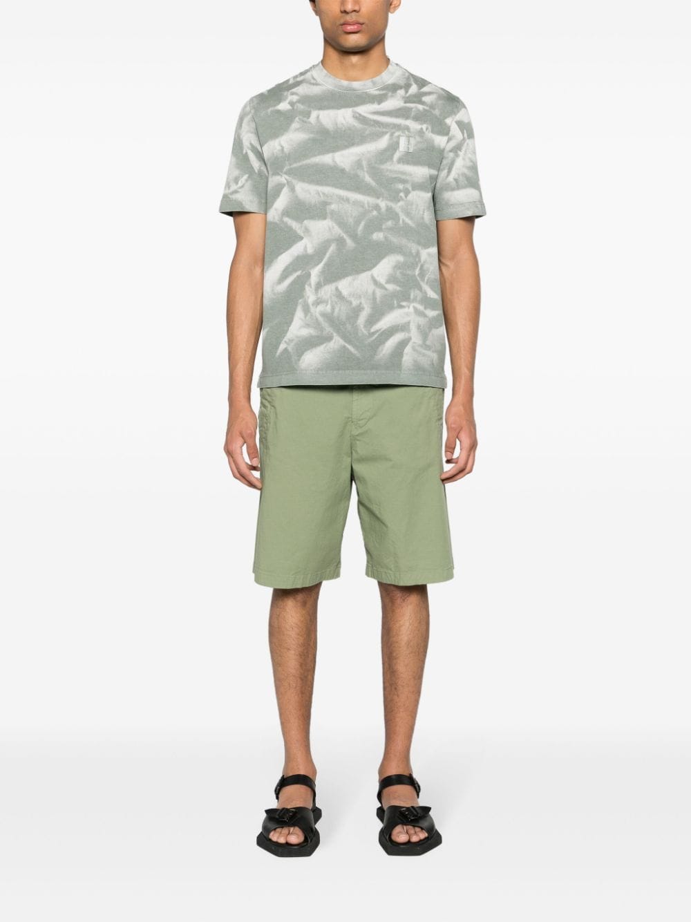 Shop Paul Smith Tie-dye Organic Cotton T-shirt In Green