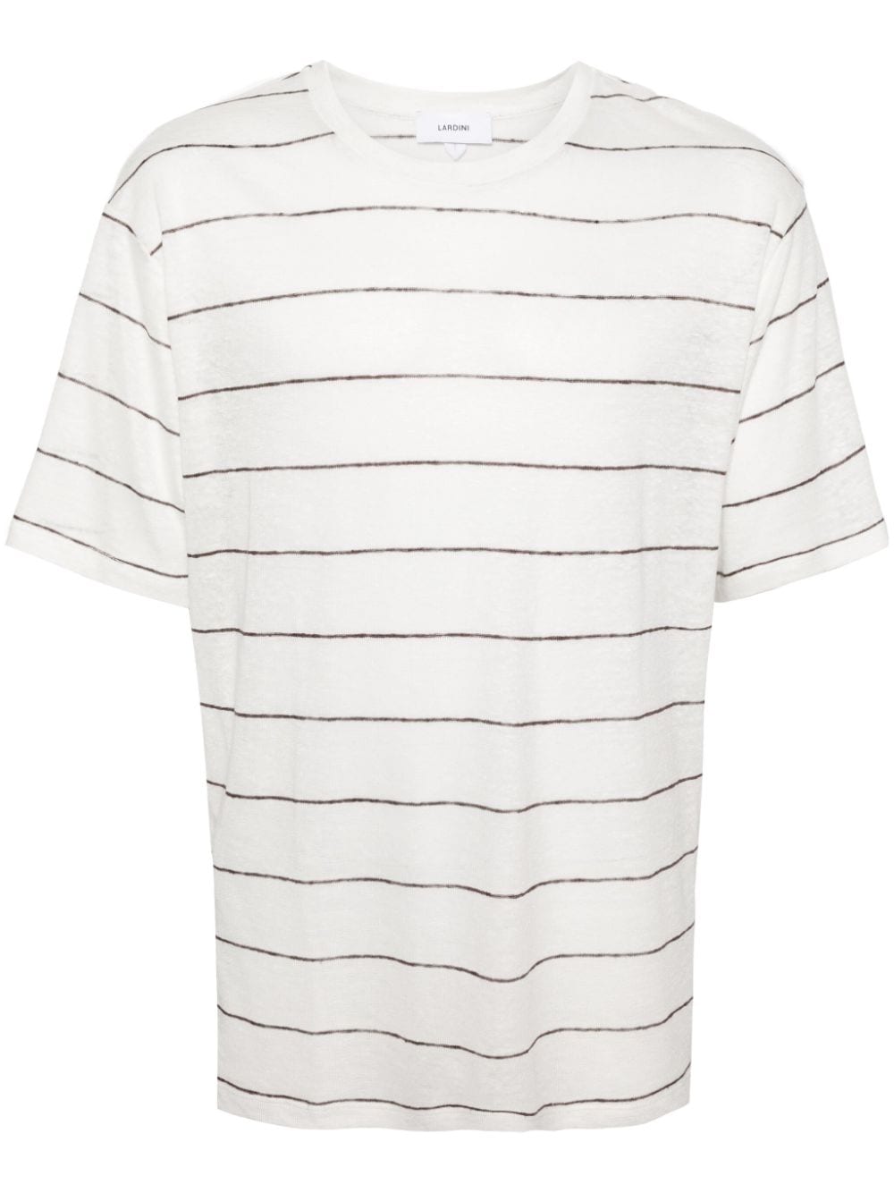 striped fine-knit T-shirt