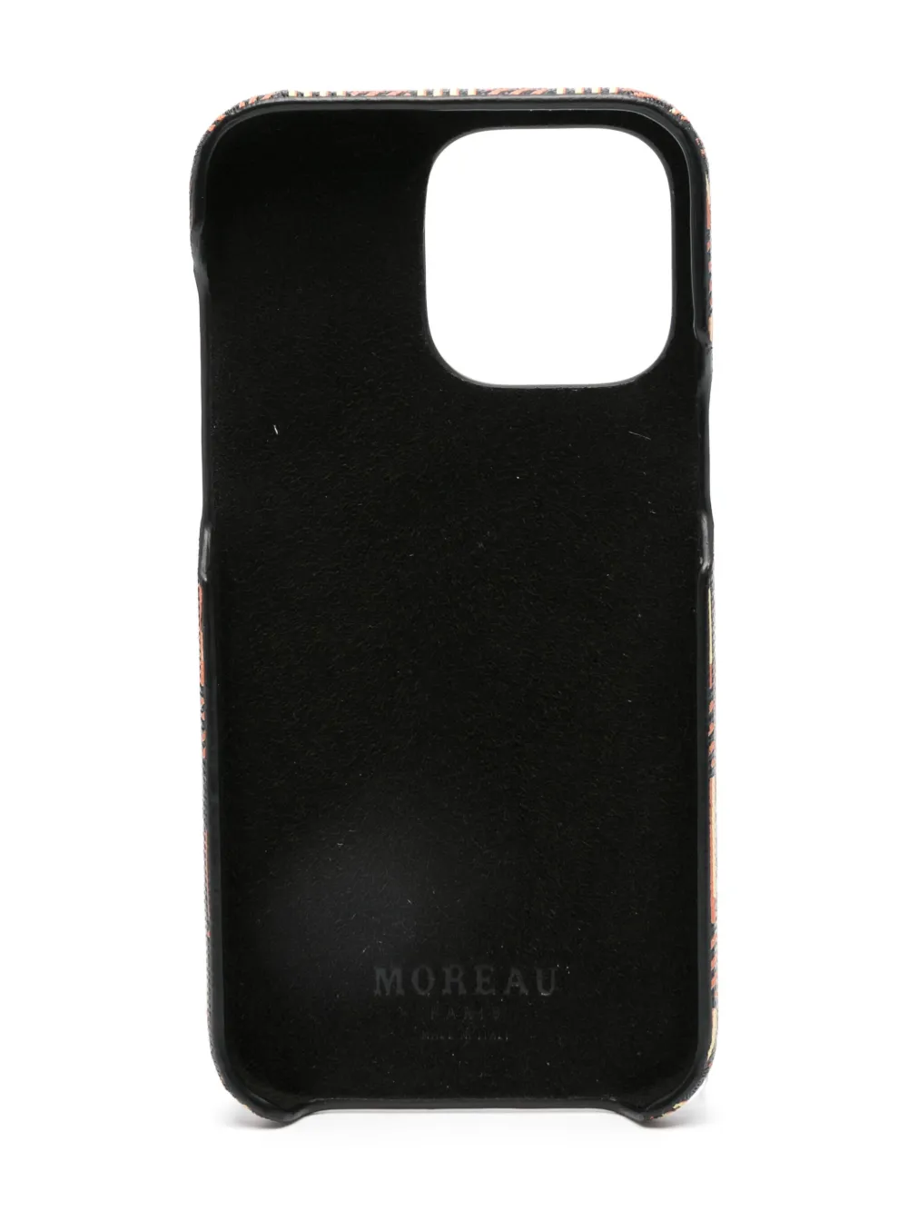 Moreau geometric-print leather case - Bruin