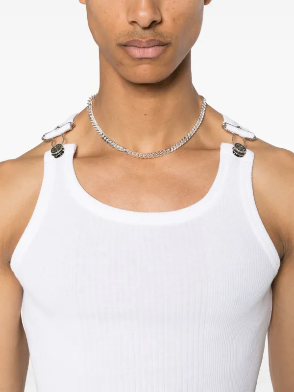 Jean Paul Gaultier ribbed-knit Cotton Tank Top | White