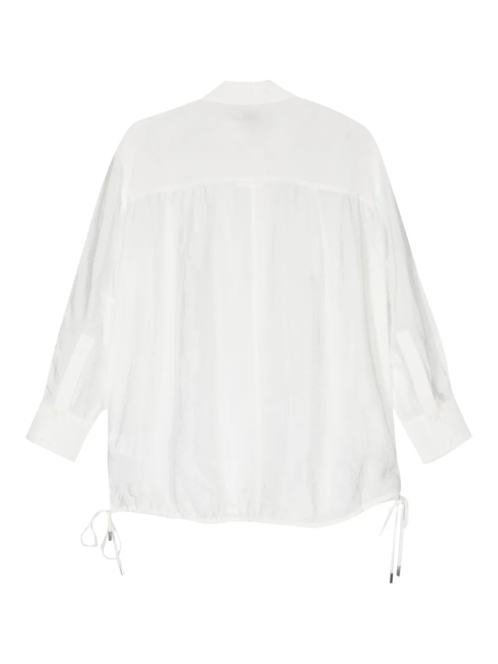 Simkhai crinkled shimmer shirt - Wit