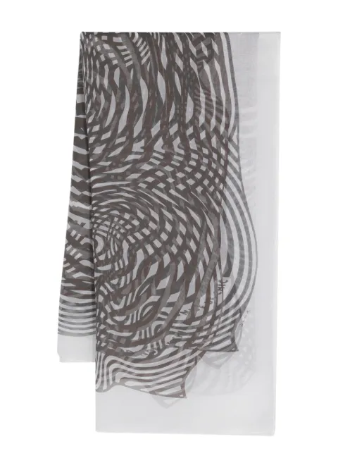 Hermes 2010s abstract-pattern semi-sheer scarf Women